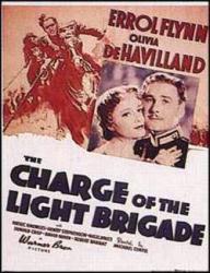 Charge of the Light Brigade movie poster [Errol Flynn & Olivia de Havilland]