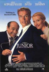 Junior movie poster [Arnold Schwarzenegger/Danny DeVito/Emma Thompson]