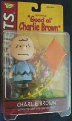 Peanuts-Good Ol' Charlie Brown: Charlie Brown [in blue/lg frown] figure (Playing Mantis/2002)NM card
