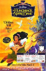 Hunchback of Notre Dame, The [Disney] (Video Movie Poster) Good