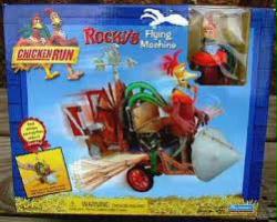 Chicken Run-Rocky's Flying Machine w/ Rocky figure (Playmates/2000) Sealed in Nr. Mint box
