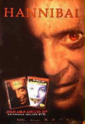 Hannibal [w/ Anthony Hopkins] (Special Edition DVD Movie Poster) NM