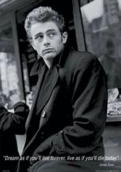 James Dean poster [Dream as if you'll live forever...] 24'' X 36''