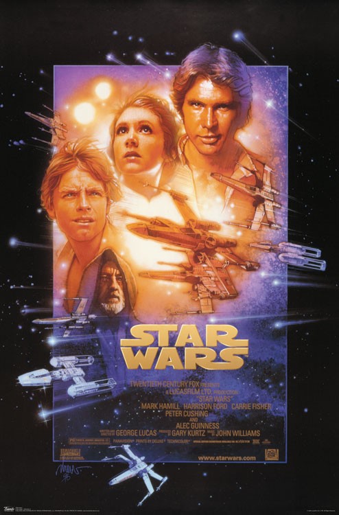 24x36 Harrison Ford New Star Wars A New Hope Movie Poster Mark Hamill Art Posters Monomagazine Art