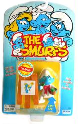 The Smurfs: Artist Smurf w/ Real Life Arm Action figure (Irwin/1996)