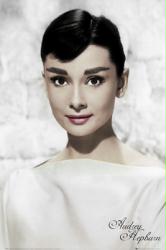 Audrey Hepburn poster: White (24'' X 36'') New