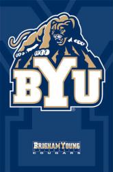Brigham Young University Cougars logo poster (NCAA) 22 1/2'' X 34''