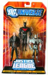 DC Universe [JLU] Bruce Wayne/Batman/Warhawk figure 3-pack (Mattel)