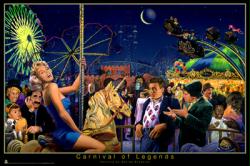 Carnival of Legends poster [James Dean, Marilyn Monroe & Mae West]