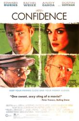 Confidence movie poster [Edward Burns, Rachel Weisz & Dustin Hoffman]