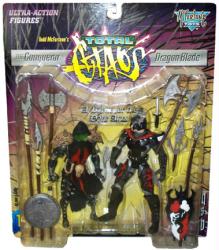 Total Chaos: Conqueror & Dragon Blade action figures (McFarlane/1997)