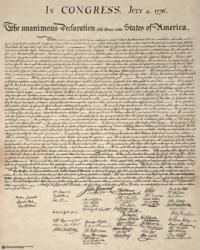 Declaration of Independence poster [USA] (24'' X 30'') New