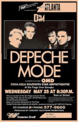 Depeche Mode poster: Six Flags Over Georgia 11'' X 17'' handbill-style
