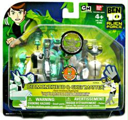 Ben 10: Diamondhead & Grey Matter Alien Creation Figure Set (Ban Dai)