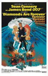 Diamonds Are Forever movie poster [Sean Connery as James Bond]