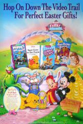 Disney's Easter Video Shoppe poster (1995) Mickey Mouse, Kermit & Spot