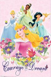 Disney Princess poster: Courage to Dream (22 1/2'' X 34'') New