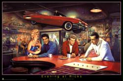 Evening at Rick's poster [James Dean, Marilyn Monroe, Bogart & Elvis]