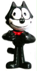 Felix the Cat vintage PVC figure: Felix fixing bowtie (1989)