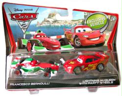 Cars 2: Francesco Bernoulli/Lightning McQueen 1:55 diecast car 2-pack