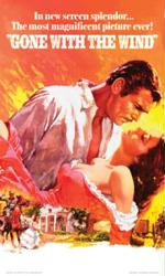 Gone With the Wind movie poster [Clark Gable/Vivien Leigh] 24'' X 36''