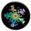Grateful Dead magnet: Dancing Bears (1 1/4'' Button Magnet)