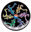 Grateful Dead magnet: Dancing Skeletons (1 1/4'' Button Magnet)