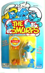 The Smurfs: Handy Smurf figure with Real Life Arm Action (Irwin/1996)