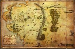 The Hobbit poster: Map of Middle Earth (36'' X 24'') Tolkien