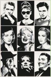 Hollywood Legends poster: Cary Grant, Humphrey Bogart, Audrey Hepburn