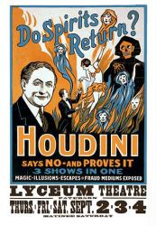 Houdini poster: Do Spirits Return? (18'' X 24'' magic poster)