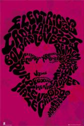 Jimi Hendrix poster: Song Titles (24'' X 36") New