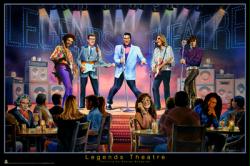 Legends Theatre poster [Elvis, Buddy Holly, Lennon, Hendrix, Morrison]