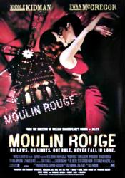 Moulin Rouge movie poster [Nicole Kidman & Ewan McGregor] Baz Luhrmann