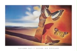 Salvador Dali poster: Paysage aux Papillons (36'' X 24'') New