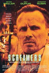 Screamers movie poster [Peter Weller & Jennifer Rubin] video version