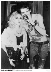 Sex Pistols poster: Sid & Nancy at Vortex, London 1977 (23 1/2 X 33)