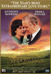 Shadowlands movie poster [Anthony Hopkins/Debra Winger] video version