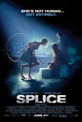 Splice movie poster [Adrien Brody, Sarah Polley & Delphine Chaneac]