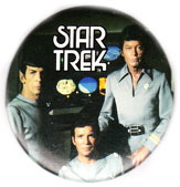 Star Trek pinback: Spock, Kirk & McCoy (2.25'' Button)