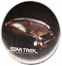 Star Trek The Wrath of Khan pinback: U.S.S. Enterprise (3'' Button)