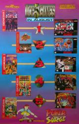 Top 5 Games poster: August 1994 Sega/Genesis & Super Nintendo games
