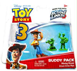 Toy Story 3: Waving Woody & Green Army Men figure Buddy Pack (Mattel)
