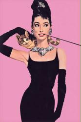 Audrey Hepburn poster: Pink (24'' X 36'' poster)