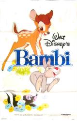 Bambi movie poster [Disney] original 1982 re-issue one-sheet