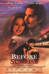 Before Sunrise movie poster [Ethan Hawke & Julie Delpy]