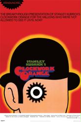 A Clockwork Orange movie poster [a Stanley Kubrick film] 24'' X 36''