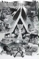 A Clockwork Orange movie poster [collage style] a Stanley Kubrick film