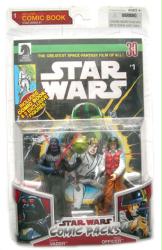 Star Wars Comic Packs: Darth Vader/Rebel Officer figures (Hasbro/2009)