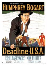 Deadline U.S.A. movie poster [Humphrey Bogart & Kim Hunter]